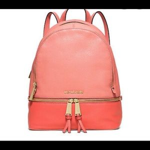 Michael Kors Rhea Peach/Pink Grapefruit Backpack